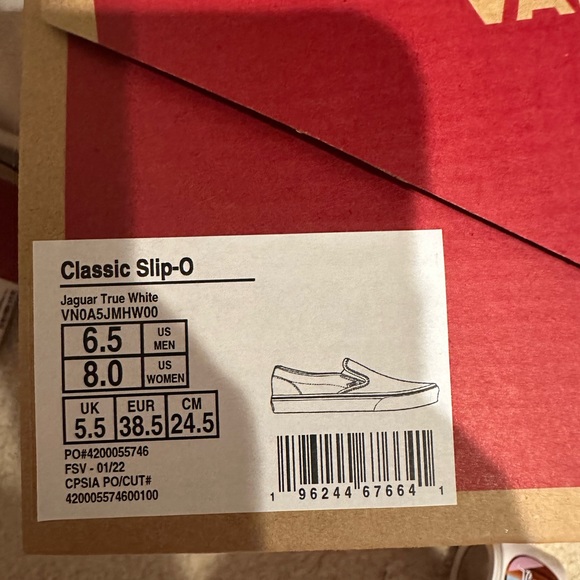 Vans Classic Slip-on Sneakers in Jaguar 🐆 and True White New 😍🐆☀️ - Picture 17 of 17